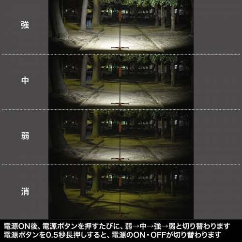 LED-FL2 / 充電式 LED作業灯（高さ調整・折りたたみ収納可能）