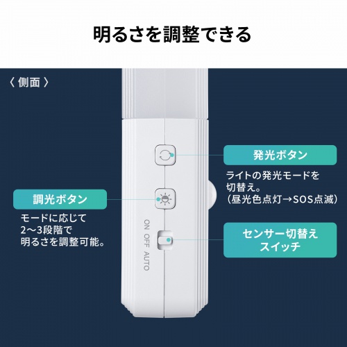 LED-SL2 / 充電式LED人感明暗センサーナイトライト