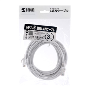 LKB6-03W / カテゴリ6単線LANケーブル（3m・ホワイト）
