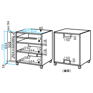 LPS-T102 / レーザープリンタスタンド