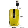 MA-108HY ケーブル巻取り収納MR光学式マウス(イエロー) MA-108HY / ケーブル巻取り収納MR光学式マウス(イエロー)