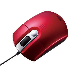 MA-109HR / 伸縮オプティカルマウス(レッド)