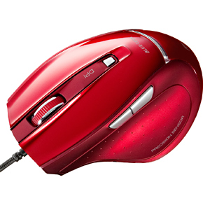 MA-118HR / ブルーテック有線マウス(レッド)