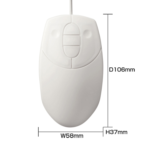 MA-120HBSW / 光学式防水マウス(ホワイト)