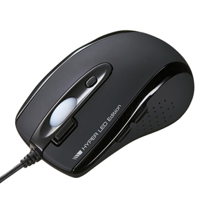 MA-125HBK / 有線ハイパーLEDマウス(ブラック)