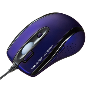 MA-125HNV / 有線ハイパーLEDマウス(ネイビー)