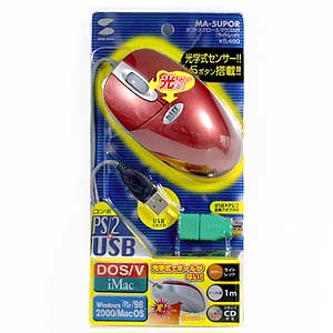 MA-5UPOR / オプトスクロールマウスbiff(ライトレッド)