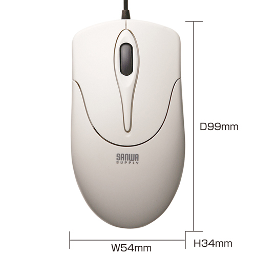 MA-92HPN / 有線光学式マウス（ライトグレー）