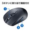 MA-BB509BK / BluetoothブルーLEDマウス（5ボタン・ブラック）