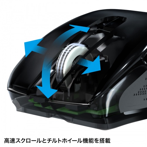 MA-BBHT616BK / Bluetooth高速スクロールマウス（チルトホイール・6ボタン）