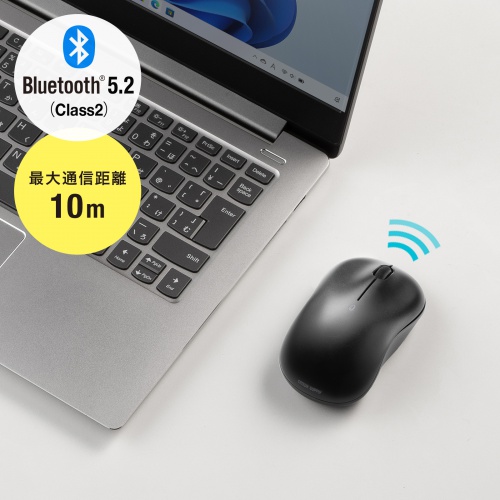 MA-BBRC312BK / BluetoothブルーLEDマウス（充電式）
