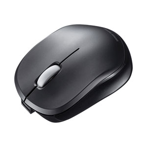 MA-BBS308BK / 静音BluetoothブルーLEDマウス(充電式・ブラック)