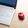 MA-BBS308R 静音BluetoothブルーLEDマウス(充電式・レッド) MA-BBS308R / 静音BluetoothブルーLEDマウス(充電式・レッド)
