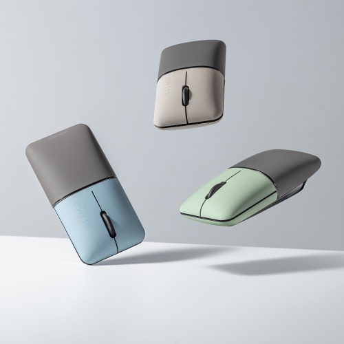 充電ケーブルが中に！超かわいい究極の持ち運びマウス！Bluetooth・ブルー。