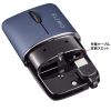 MA-BBS310NV / 静音BluetoothブルーLEDマウス SLIMO （充電式・ネイビー）