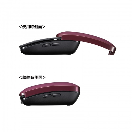 MA-BBS526R / 静音Bluetoothマウス（5ボタン）