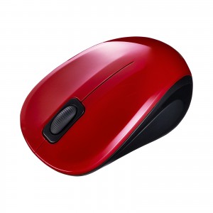 MA-BBSK315R / 抗菌・静音BluetoothブルーLEDマウス(レッド)