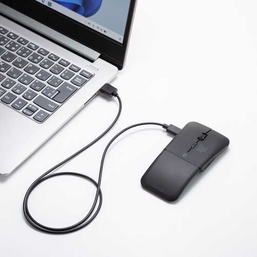 MA-BIS3116BK / 静音Bluetooth5.0 IR LEDマウス（3ボタン・薄型）