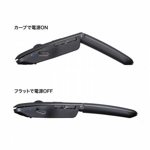 MA-BIS5116BK / 静音Bluetooth5.0 IR LEDマウス（5ボタン・薄型）