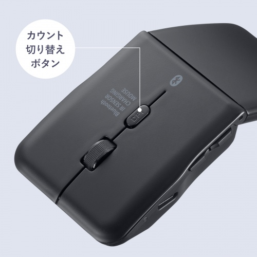 MA-BIS5116BK / 静音Bluetooth5.0 IR LEDマウス（5ボタン・薄型）