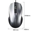 MA-BL10S 静音有線ブルーLEDマウス(シルバー) MA-BL10S / 静音有線ブルーLEDマウス(シルバー)