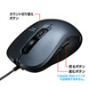 MA-BL114GM 有線ブルーLEDマウス(ガンメタ) MA-BL114GM / 有線ブルーLEDマウス(ガンメタ)