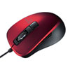 MA-BL156R 静音有線ブルーLEDマウス(5ボタン・レッド) MA-BL156R / 静音有線ブルーLEDマウス(5ボタン・レッド)
