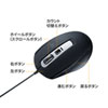 MA-BL163BK 静音有線ブルーLEDマウス(5ボタン・ブラック) MA-BL163BK / 静音有線ブルーLEDマウス(5ボタン・ブラック)