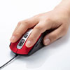 MA-BL163R 静音有線ブルーLEDマウス(5ボタン・レッド) MA-BL163R / 静音有線ブルーLEDマウス(5ボタン・レッド)
