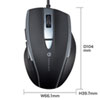 MA-BL168BK 静音有線ブルーLEDマウス(5ボタン) MA-BL168BK / 静音有線ブルーLEDマウス(5ボタン)