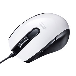 MA-BL172W / 有線ブルーLEDマウス(5ボタン・左右対称)