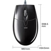 MA-BL3UPBKN 有線ブルーLEDマウス(USB-PS/2変換アダプタ付き・ブラック) MA-BL3UPBKN / 有線ブルーLEDマウス(USB-PS/2変換アダプタ付き・ブラック)