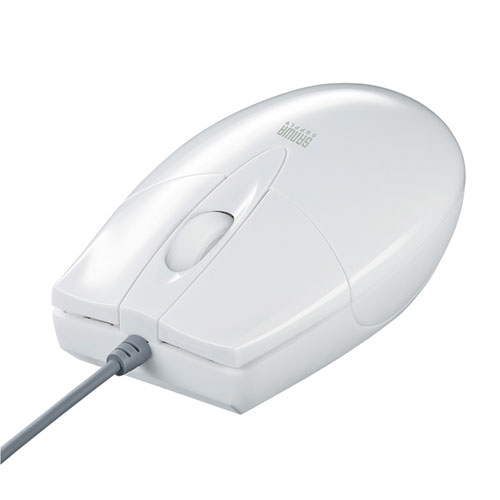 MA-BL3UPWN / 有線ブルーLEDマウス（USB-PS/2変換アダプタ付き・ホワイト）
