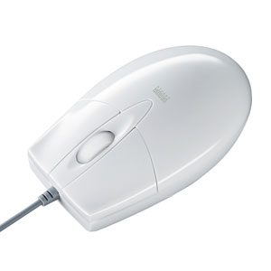 MA-BL3UPWN / 有線ブルーLEDマウス(USB-PS/2変換アダプタ付き・ホワイト)