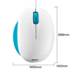 MA-BL6WBL ブルーLED有線マウス(ミントブルー&ホワイト) MA-BL6WBL / ブルーLED有線マウス(ミントブルー&ホワイト)