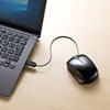 MA-BLC122BK USB Type-C巻取りマウス(ブラック) MA-BLC122BK / USB Type-C巻取りマウス(ブラック)