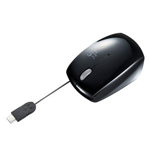 MA-BLC122BK / USB Type-C巻取りマウス(ブラック)