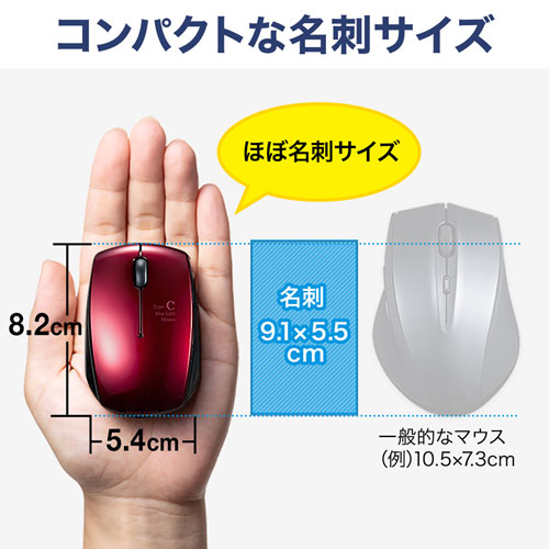 MA-BLC122BK / USB Type-C巻取りマウス（ブラック）