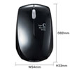 MA-BLC122BK USB Type-C巻取りマウス(ブラック) MA-BLC122BK / USB Type-C巻取りマウス(ブラック)
