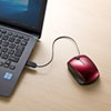 MA-BLC122R USB Type-C巻取りマウス(レッド) MA-BLC122R / USB Type-C巻取りマウス(レッド)