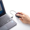 MA-BLC122R USB Type-C巻取りマウス(レッド) MA-BLC122R / USB Type-C巻取りマウス(レッド)