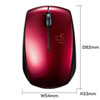 MA-BLC122R USB Type-C巻取りマウス(レッド) MA-BLC122R / USB Type-C巻取りマウス(レッド)