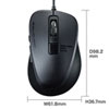 MA-BLC156BK 有線Type-CブルーLEDマウス(5ボタン・静音タイプ) MA-BLC156BK / 有線Type-CブルーLEDマウス(5ボタン・静音タイプ)