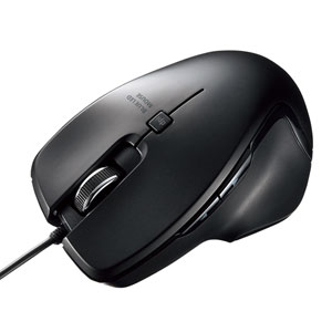 MA-BLC180BK / 有線Type-CブルーLEDマウス(5ボタン)