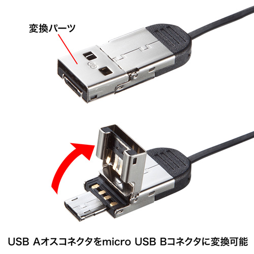 MA-BLMA10R / micro USB変換コネクタ搭載ケーブル巻き取りマウス（レッド）