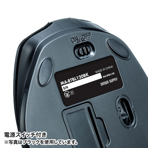 MA-BTBL120R / Bluetooth　ブルーLEDマウス（レッド）