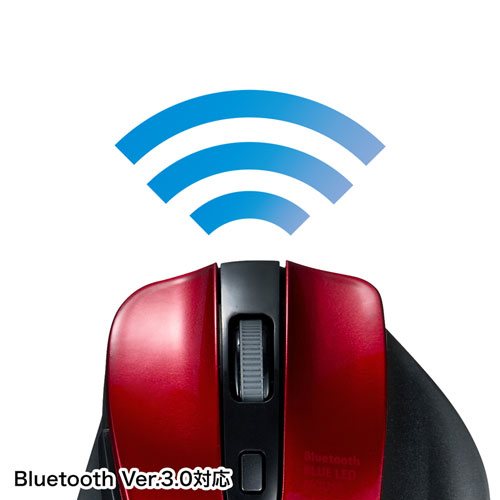 MA-BTBL120R / Bluetooth　ブルーLEDマウス（レッド）