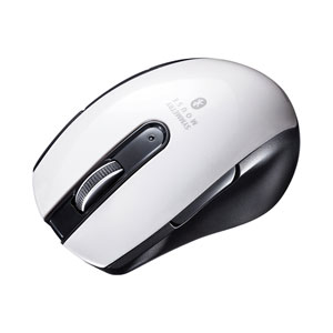 MA-BTBL171W / Bluetooth 4.0 ブルーLEDマウス(5ボタン・左右対称・ホワイト)