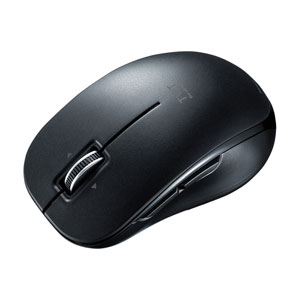 MA-BTBL190BK / 静音Bluetooth5.0ブルーLEDマウス(5ボタン・チルトホイール)