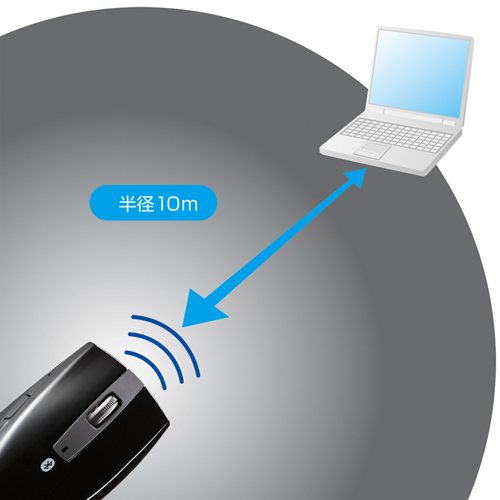 MA-BTBL24BK / Bluetooth ブルーLEDマウス(ブラック)